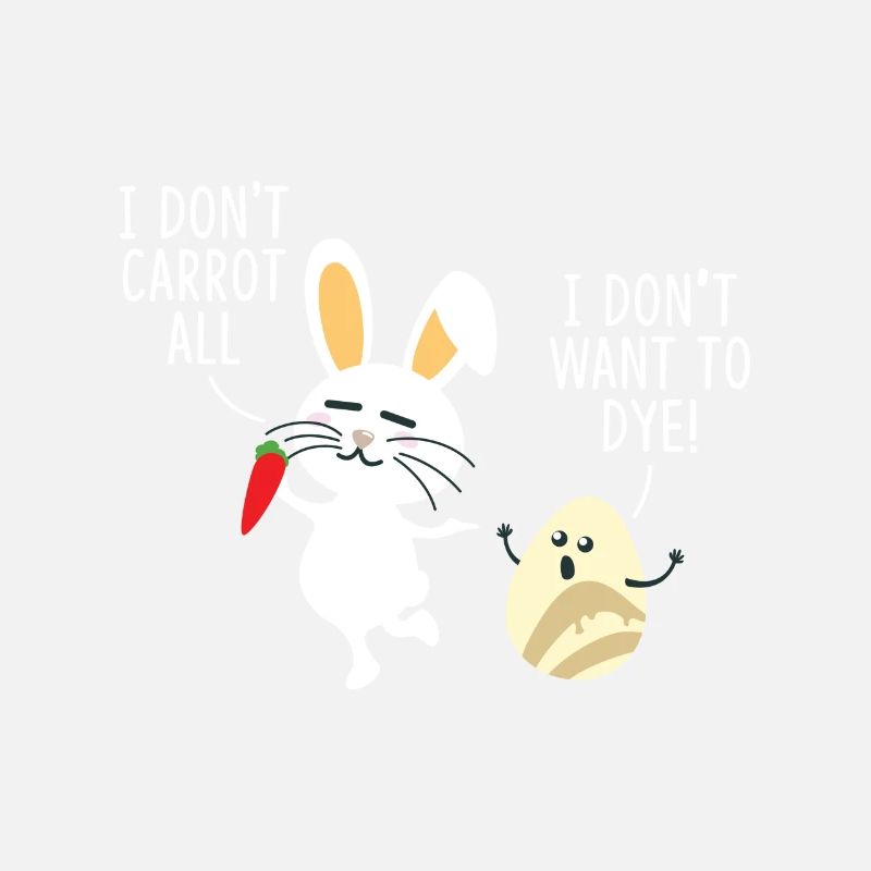 Sweet Easter Bunny is having fun with Easter Egg - T-Shirt