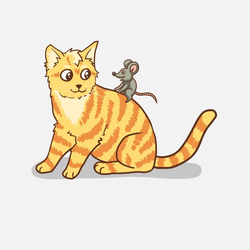 Petit chat mignon avec des amis souris Enfants Bébé