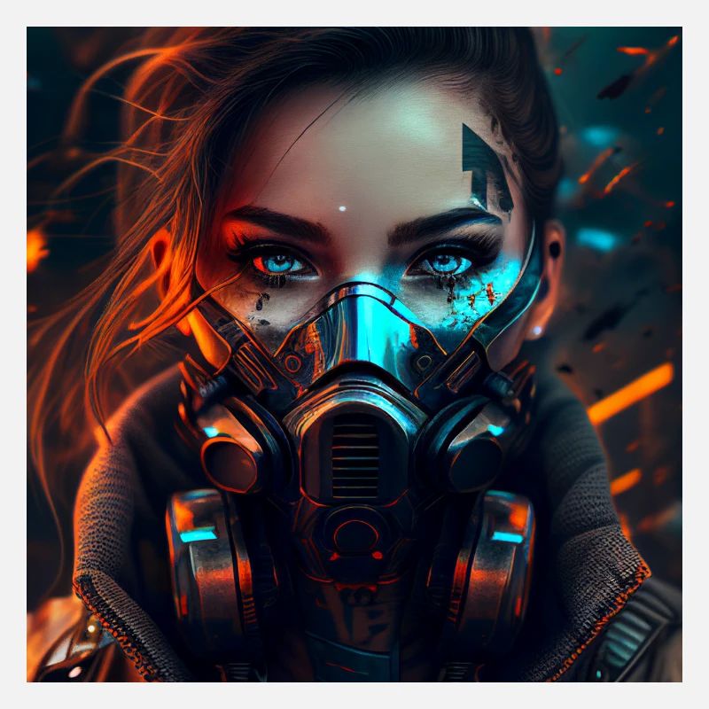 Sci-Fi Frau mit Maske