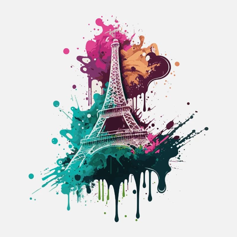 Paris Frankreich Stadt Skyline Eiffelturm Kunst