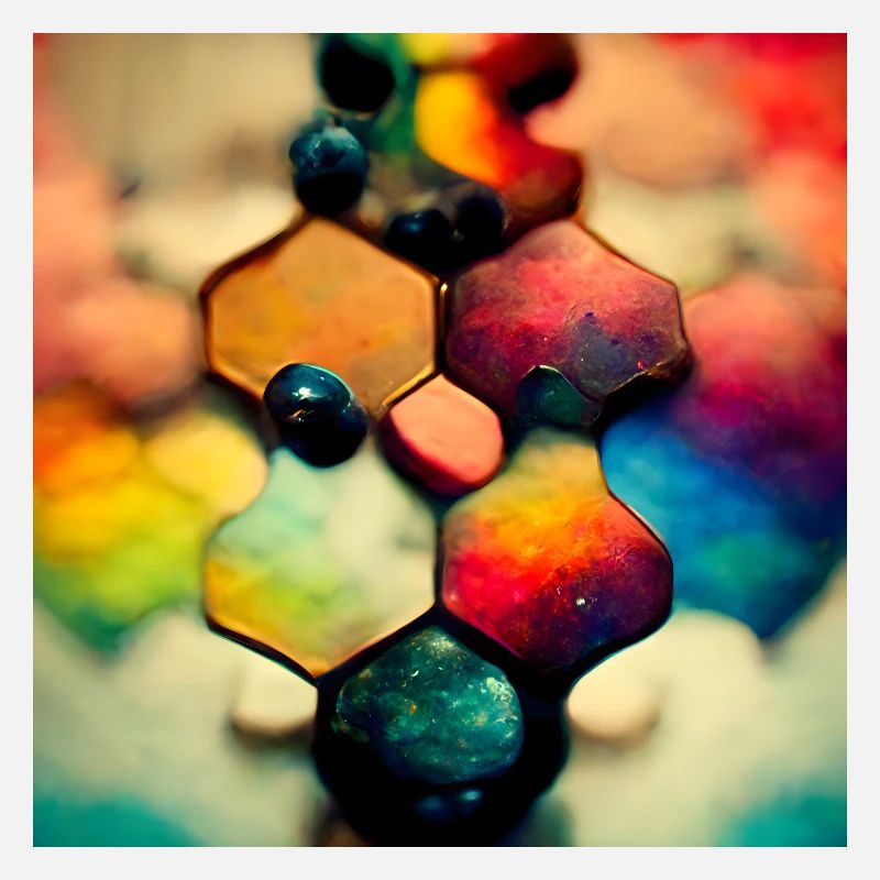 Ein Puzzle mit Moleküle