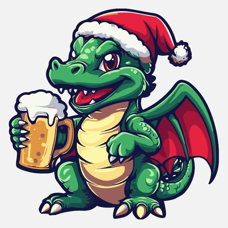 Drache Weihnachten Bier