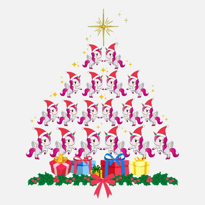 Einhorn Xmass. Weihnachtsgeschenk