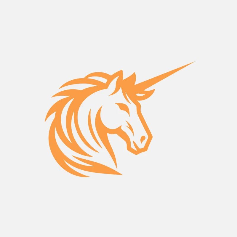 Magie in Orange – Das Einhorn Design