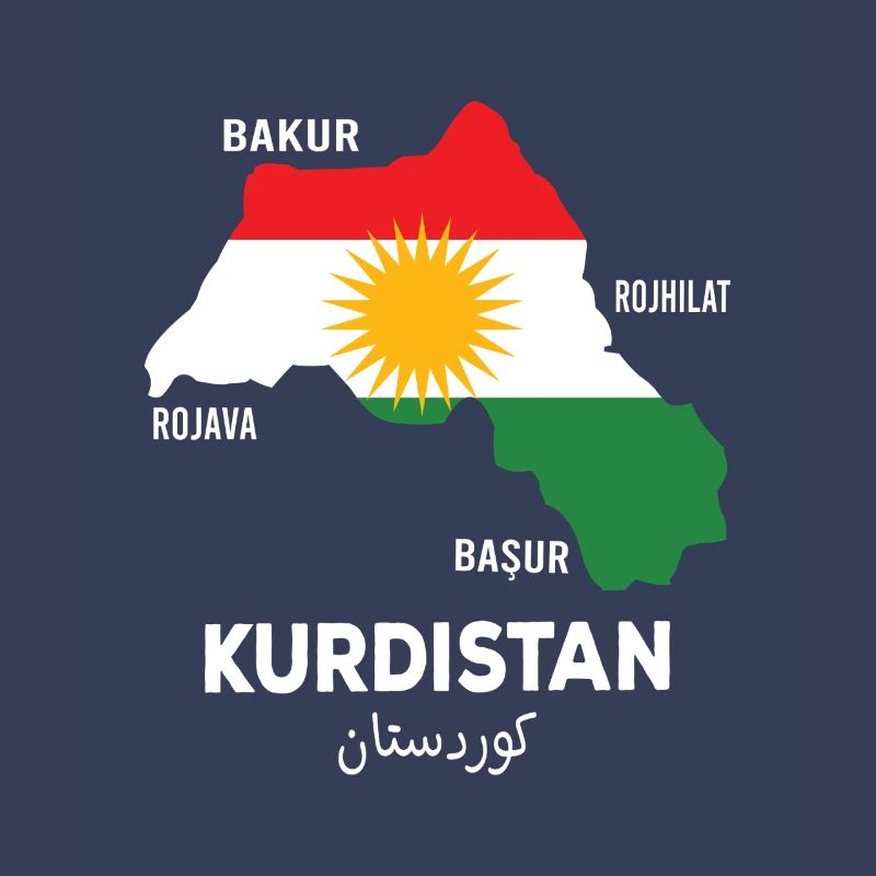 Drapeau du Kurdistan Bakur Bashur Rojava Rojhlt Newroz
