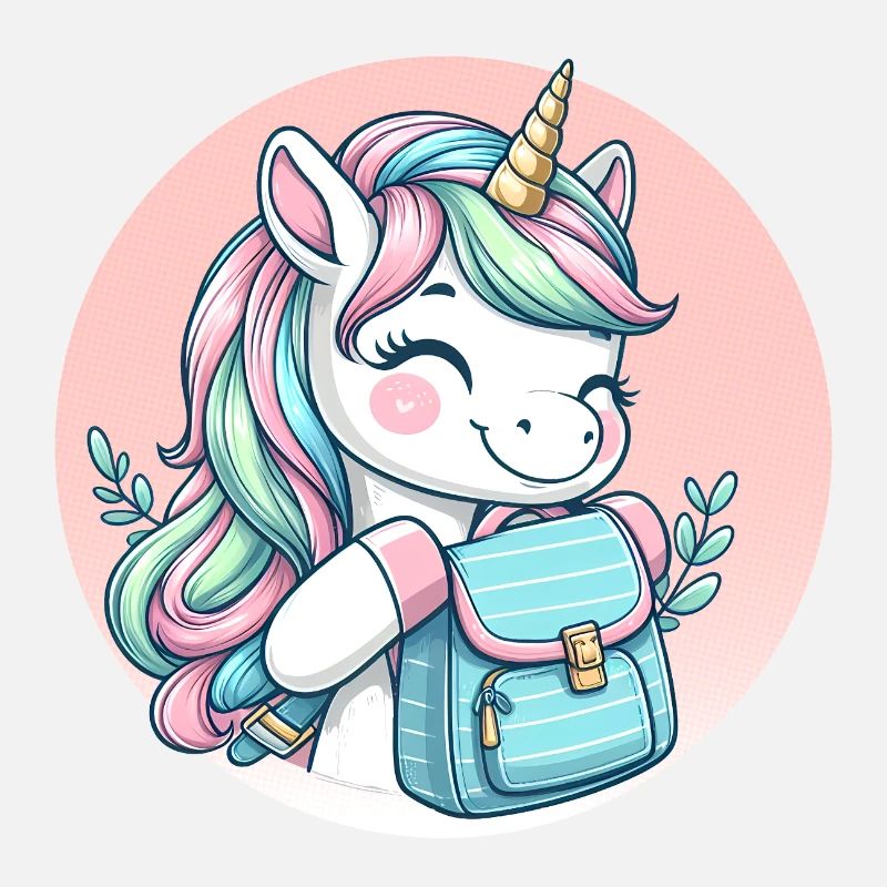 Süßes Einhorn Schulkind