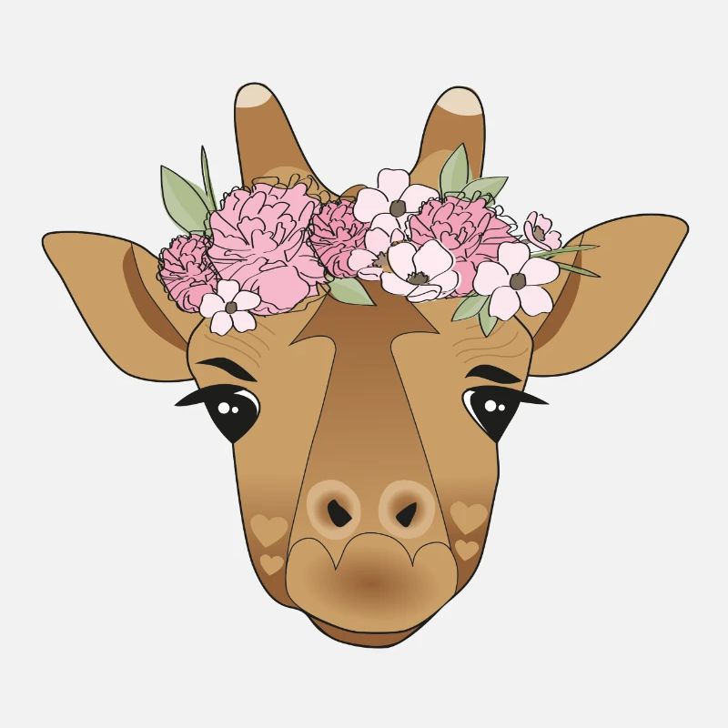 Couronne de fleurs de girafe