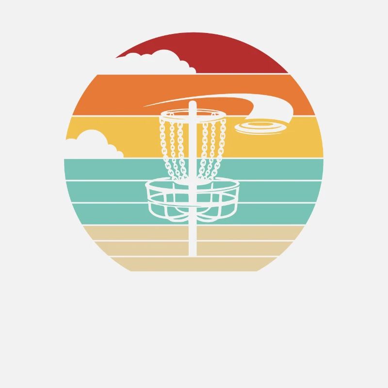 Retro Frisbee Golf Basket Disc Disc Golfer