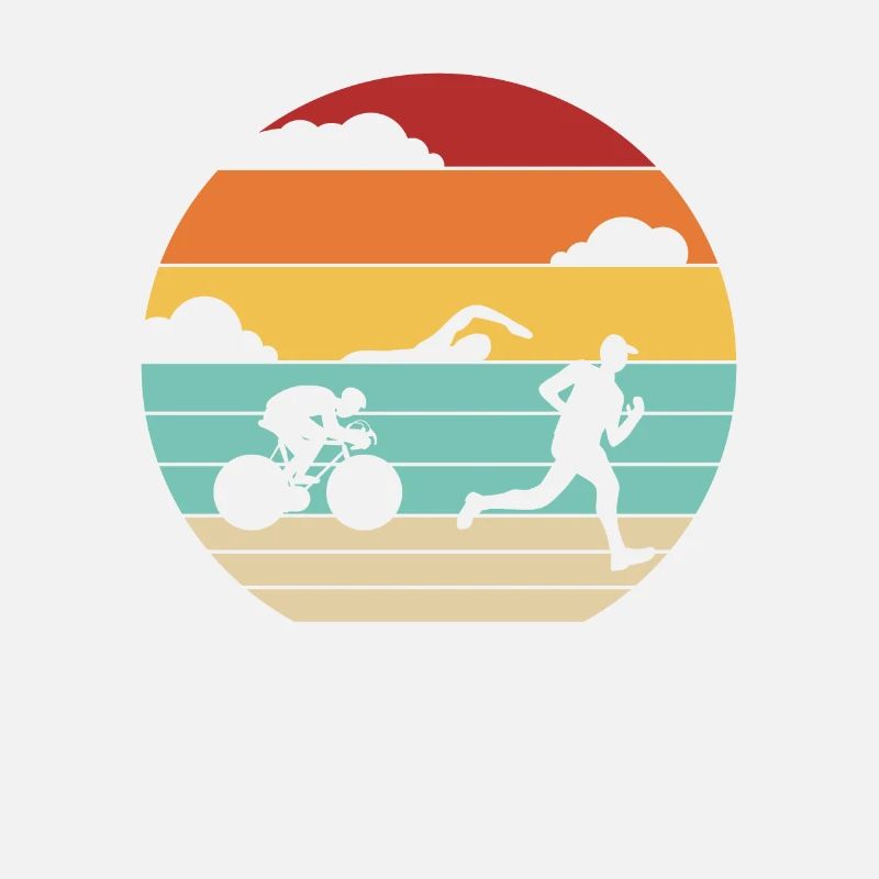 Retro Triathlonrad Triathlet Training Profi