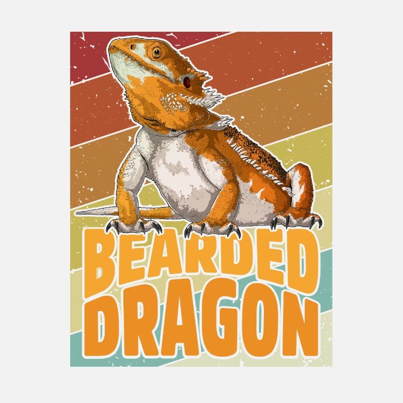 Retro Bearded Dragon Pogona Lizard Pet Owner