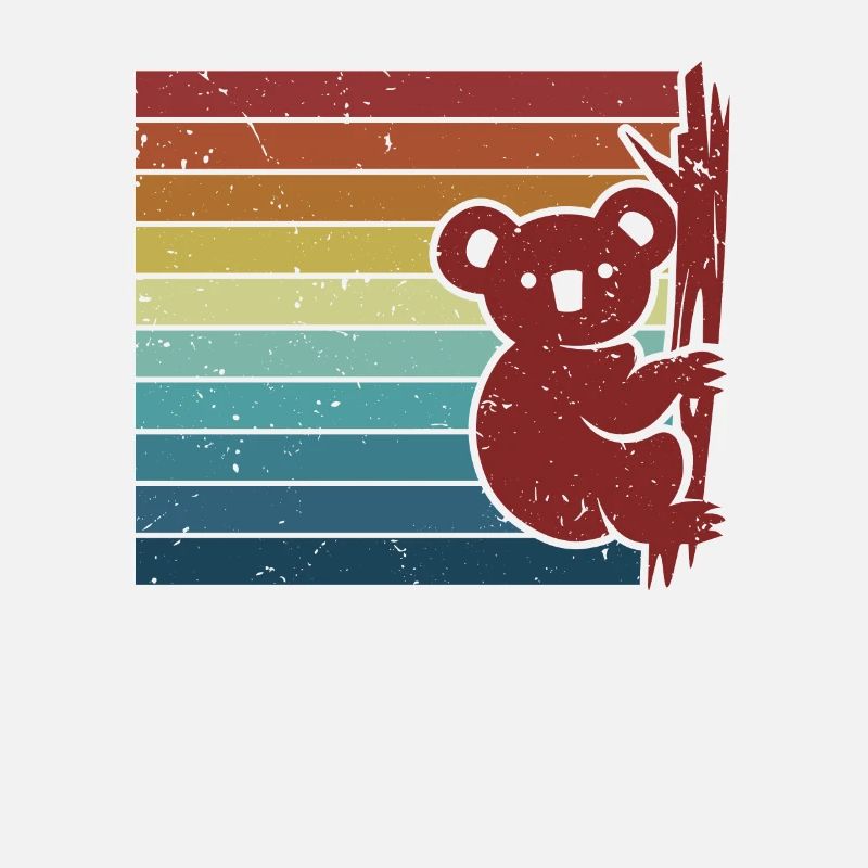 Rétro Koalabear Phascolarctos Cinereus Eucalyptus