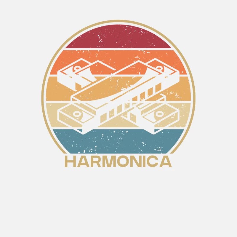 Bouche Rétro Harpe Harmoniste Harmoniciste Harmonica