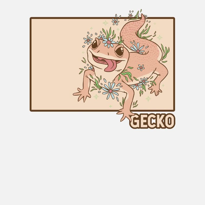 Gecko Doodle Chinesisches Hanzi Schopfeidechse Leopard
