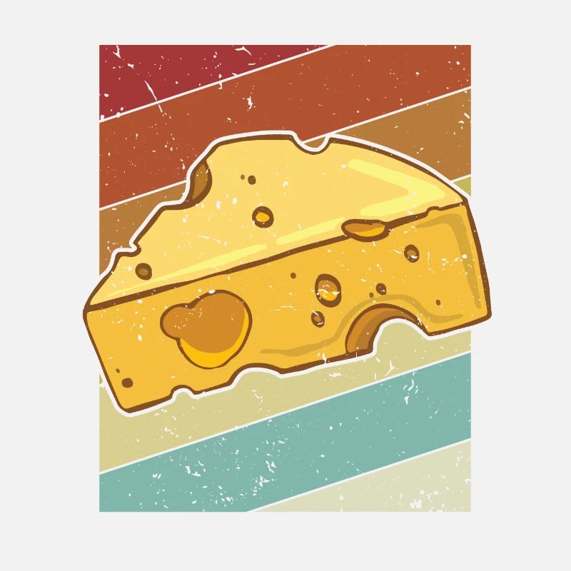 Retro Queso Cheesemonger Maker Lover Gouda Cheese