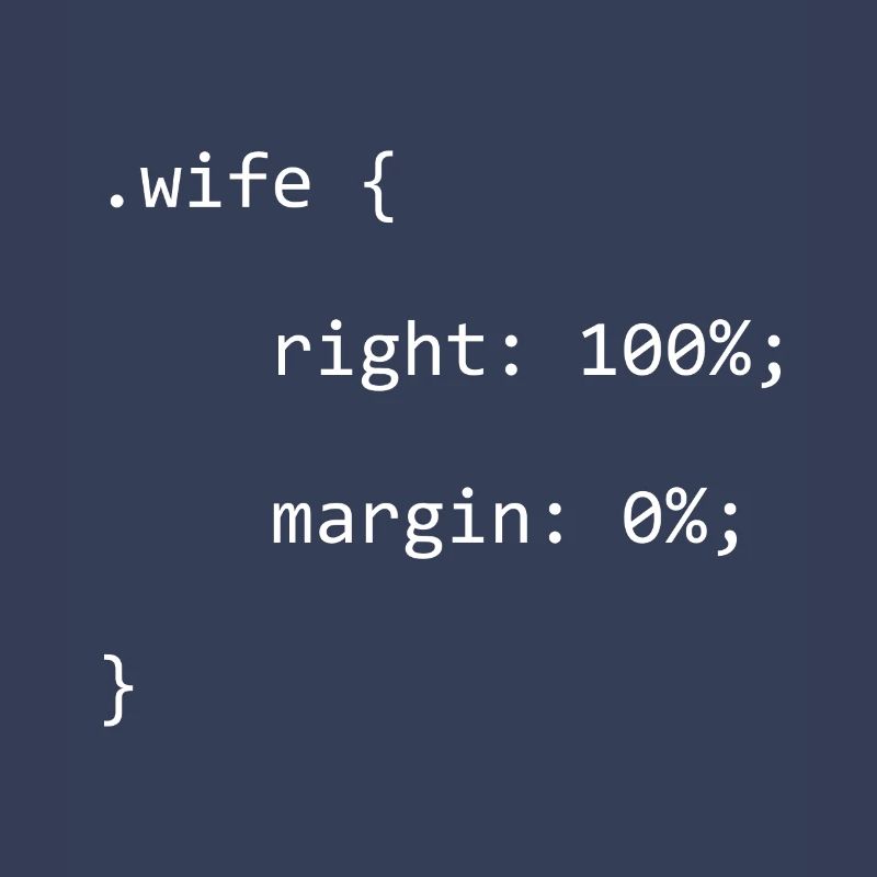 CSS Wife Right Engineer Full Stack Coder Software