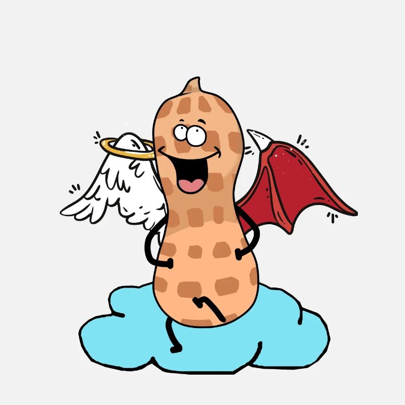 Céleste cacahuète ange petit diable nuage noix