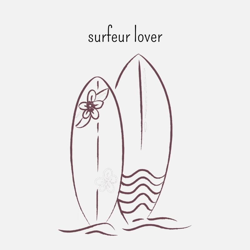 surfeur lover planche de surf voyage