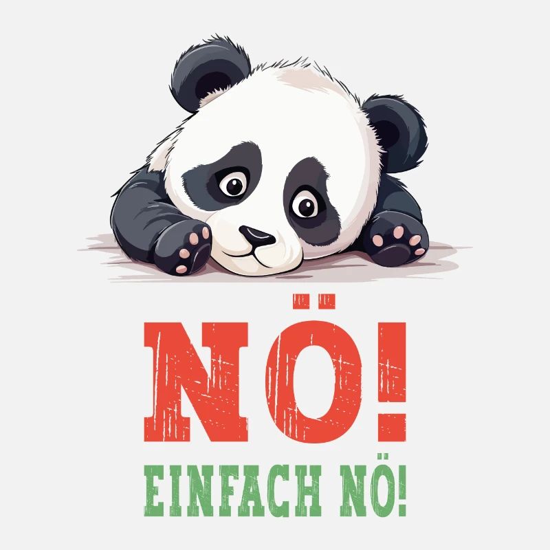 Nope Juste Non Non Non Panda Ours Mignon Drôle Dire