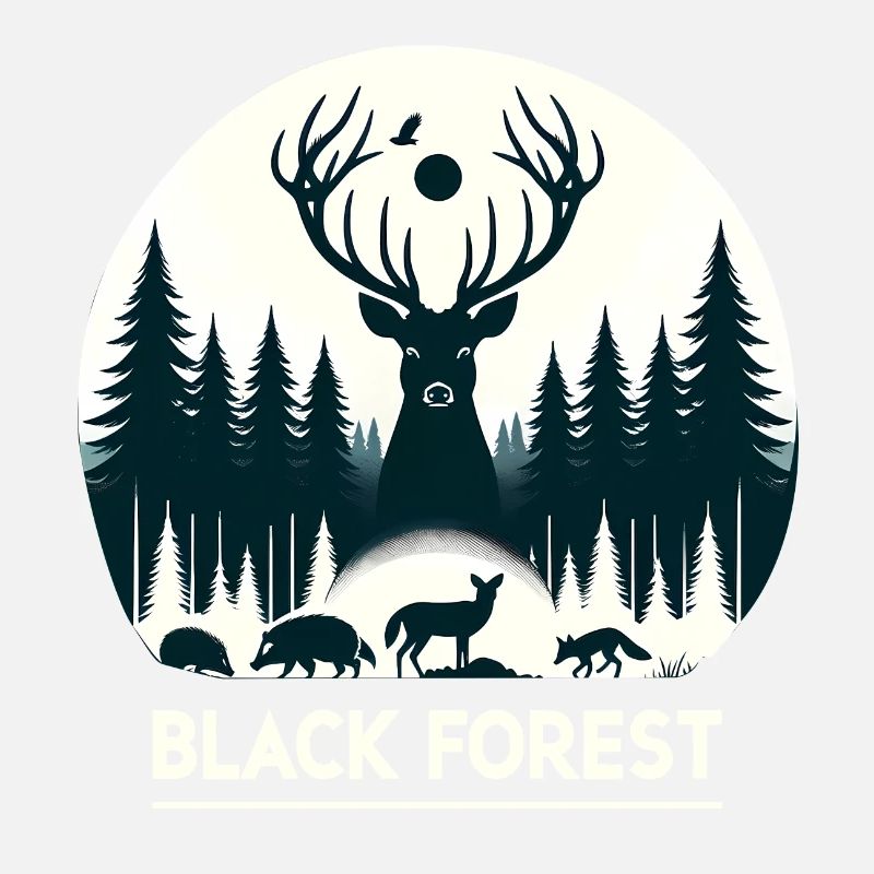Silhouette de la faune de la Forêt-Noire