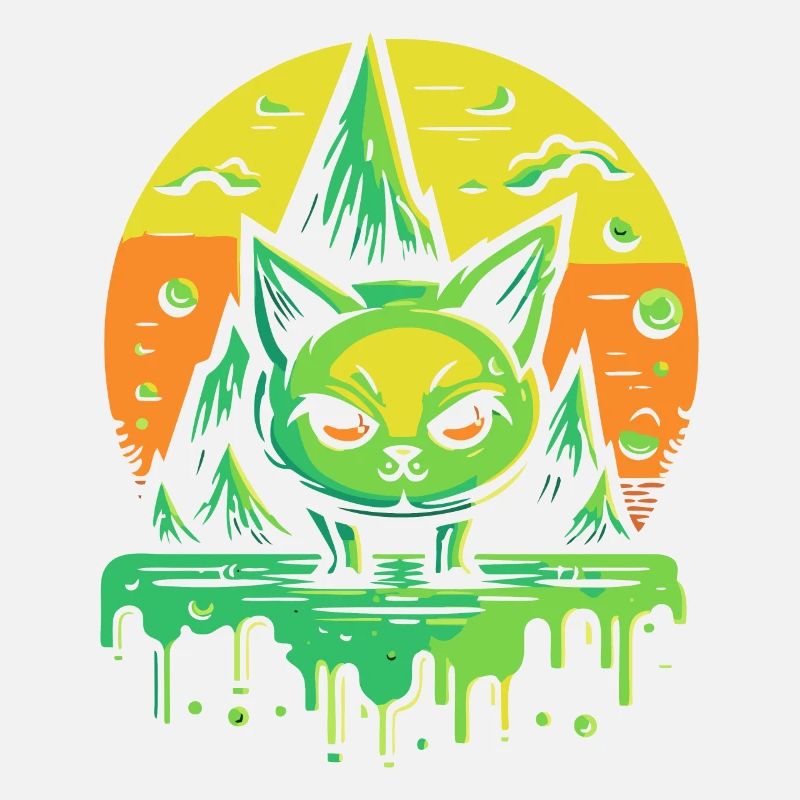 Nature, mountains and a sharp cat