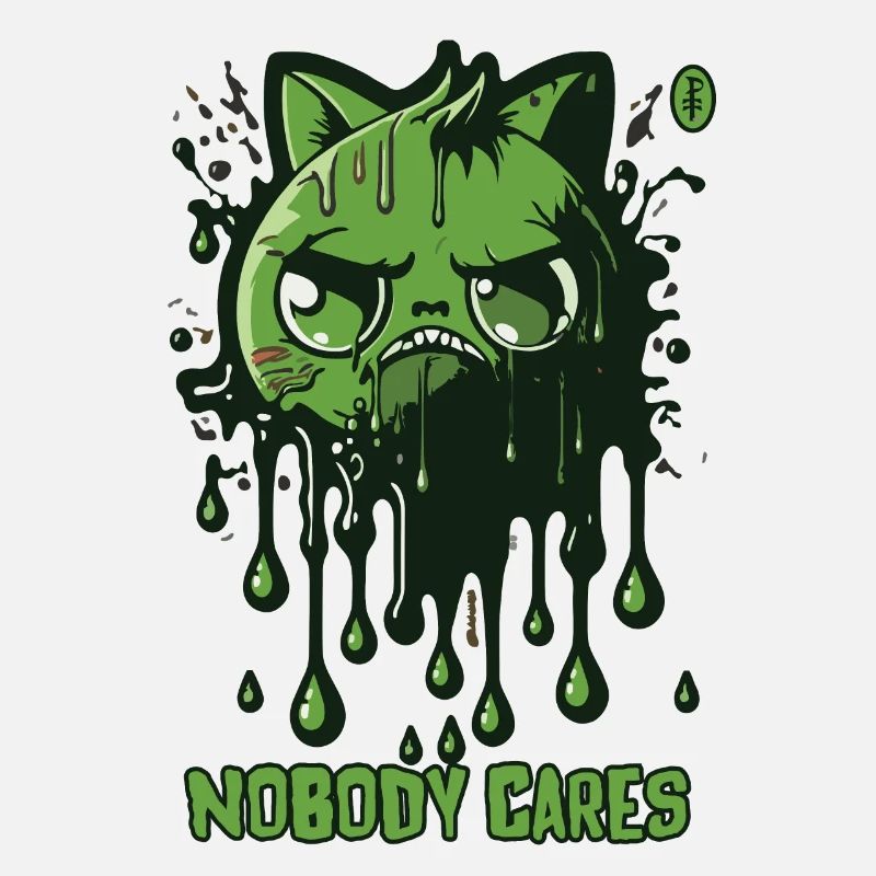 Nobody Cares: Paint Dripping Cat