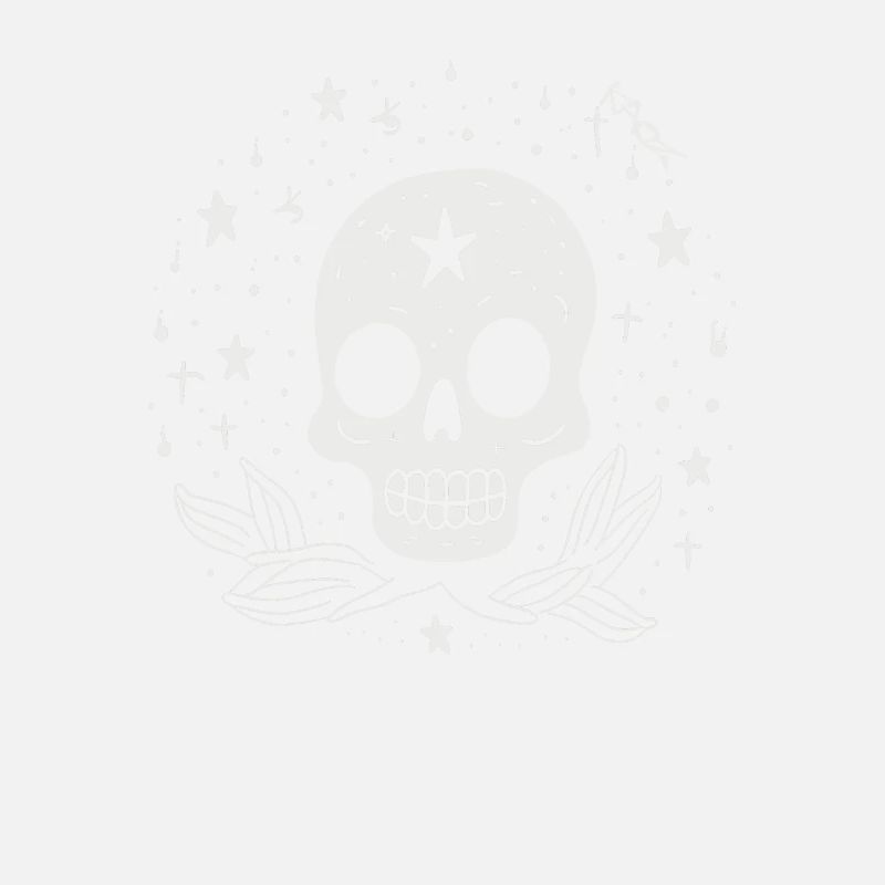 Starry sky with stars and cool skull