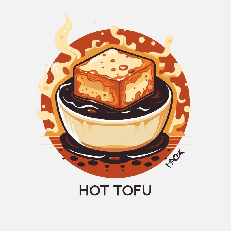 Une simple tasse de tofu chaud