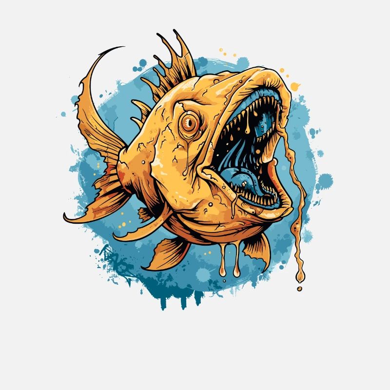 A terrible deep sea fish from the horror sea