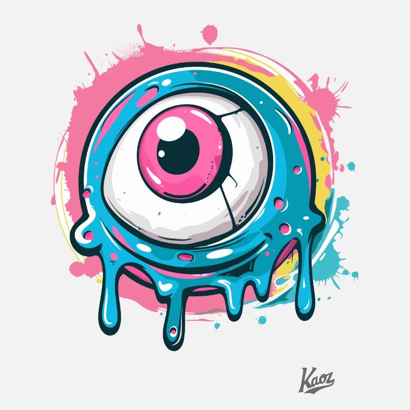 Das coole Farbspritzer-Auge