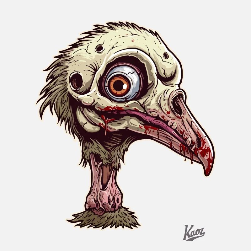 Zombie Straußenvogel Vogel