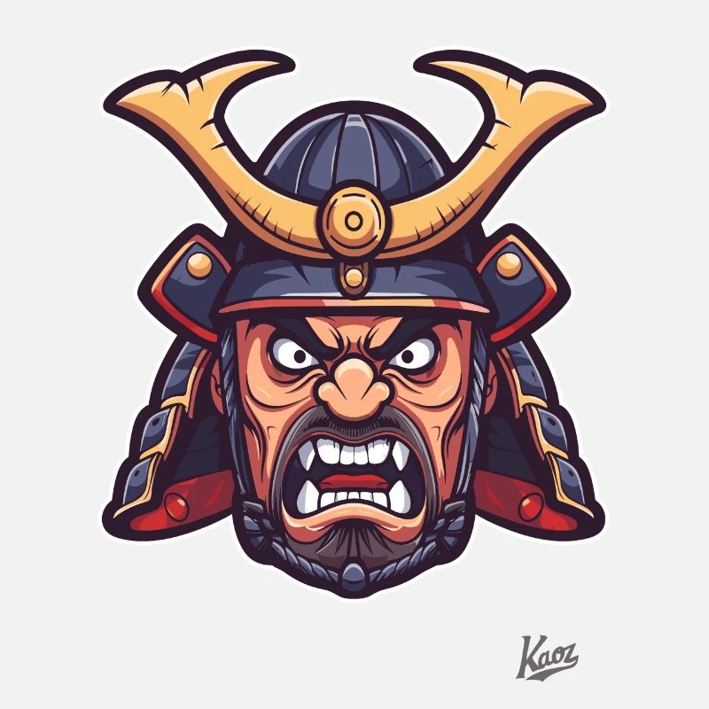Wütender japanischer Edo-Samurai-Shogun