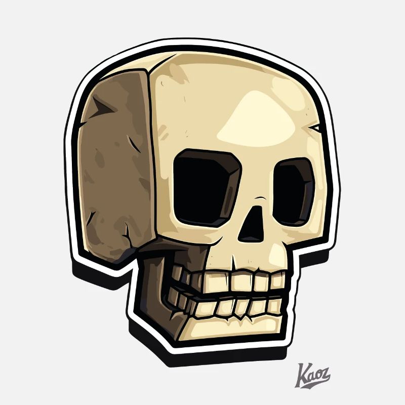 Funny Pixel Skull: Skull with Charm