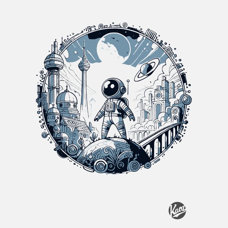 Futuristische Astronaut "Entdecker der Zukunft"