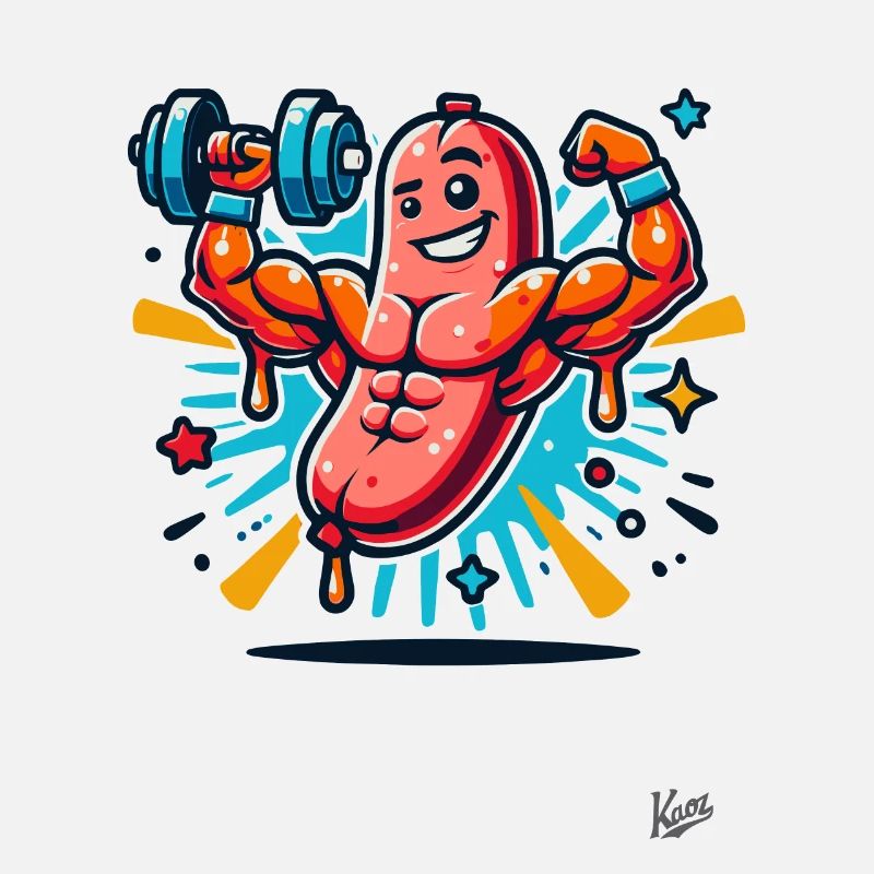 Muskel-Bodybuilder Kraft-Wurst