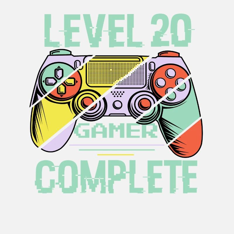 Niveau 20 complète 20 Ans Gamer Level 20 Complete