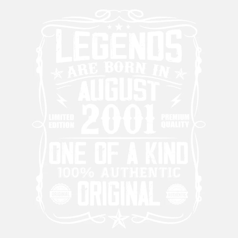 Legendary since August 2001 - Vintage August 2001