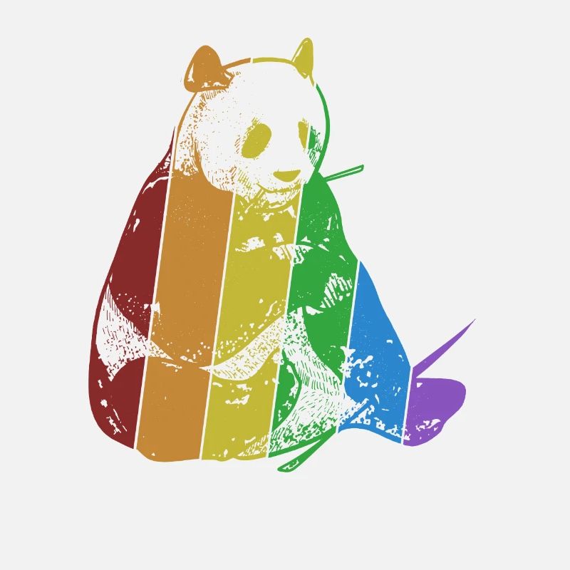 Panda LGBT Arc-en-ciel Panda Ours Ami Amant Géant