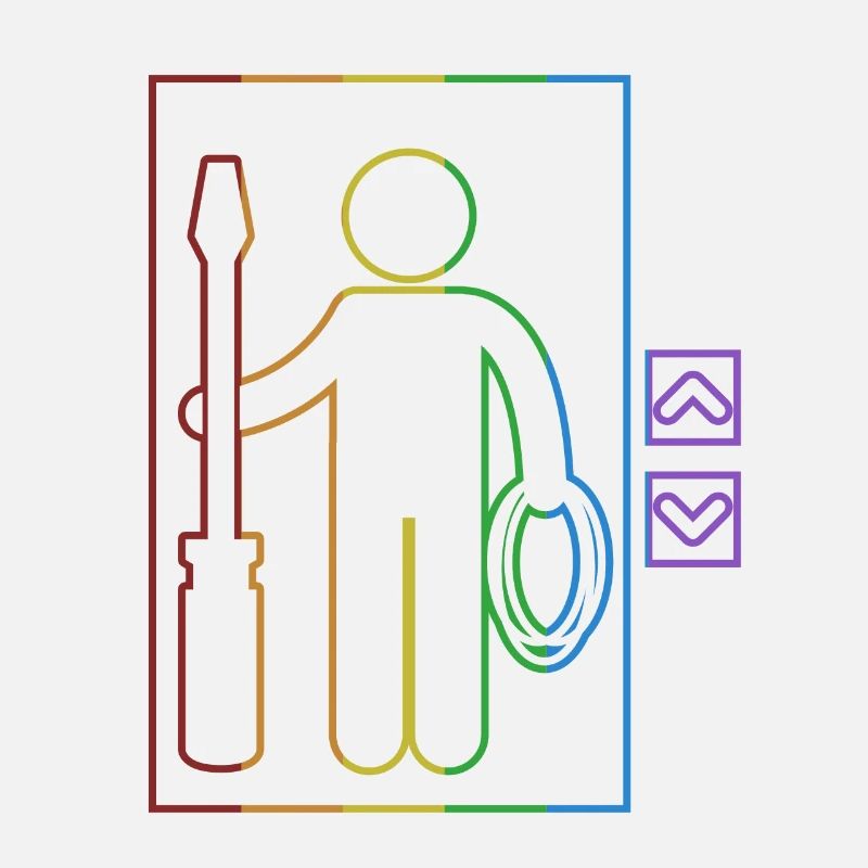 Elevator LGBT Rainbow Repair Inspector Elevator
