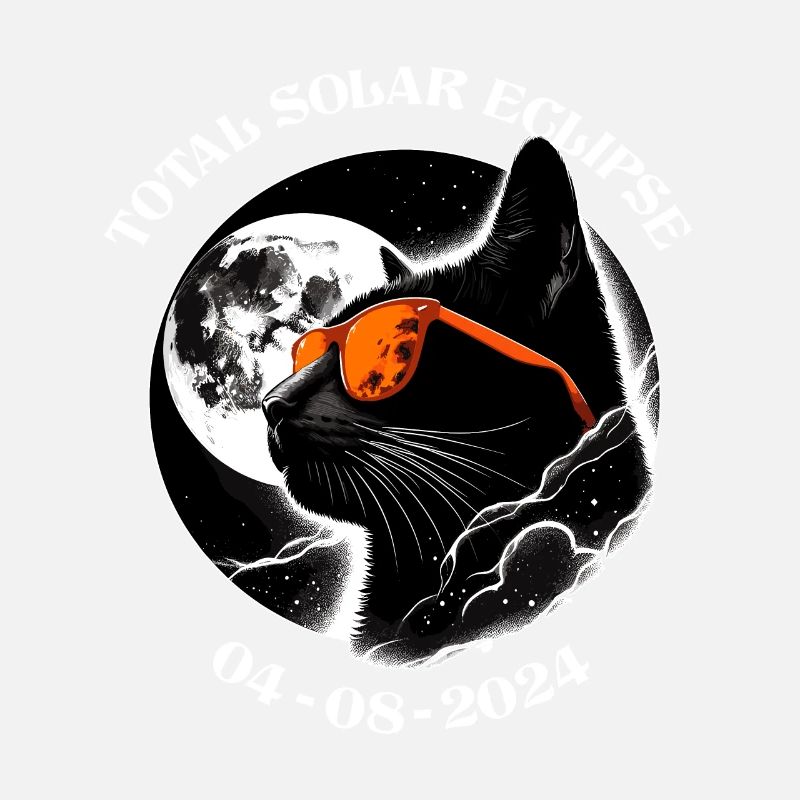 Solar Eclipse America Cat Moon Sun Space