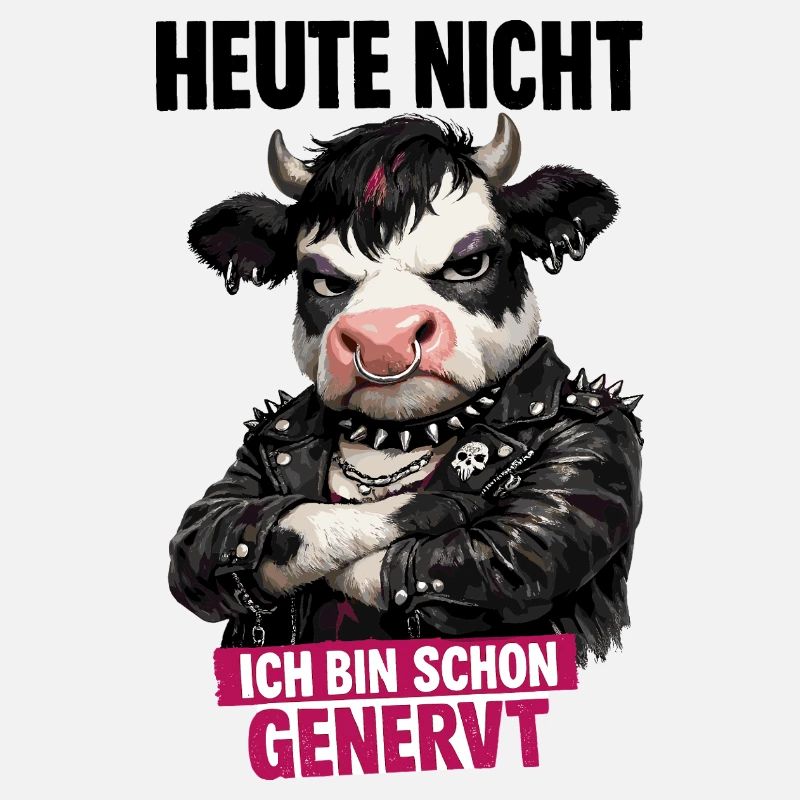 Ich bin schon genervt Punk-Kuh mit Attitüde