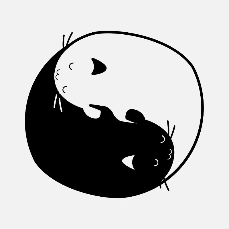 Katze yin yang