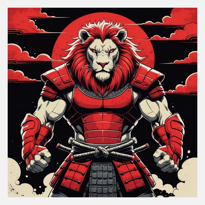 Samurai-Löwen-Krieger
