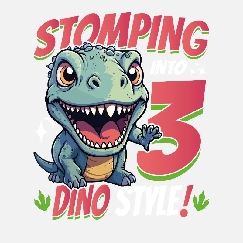 T-Rex Turning 3 Stomping into 3rd Dino Style Bday