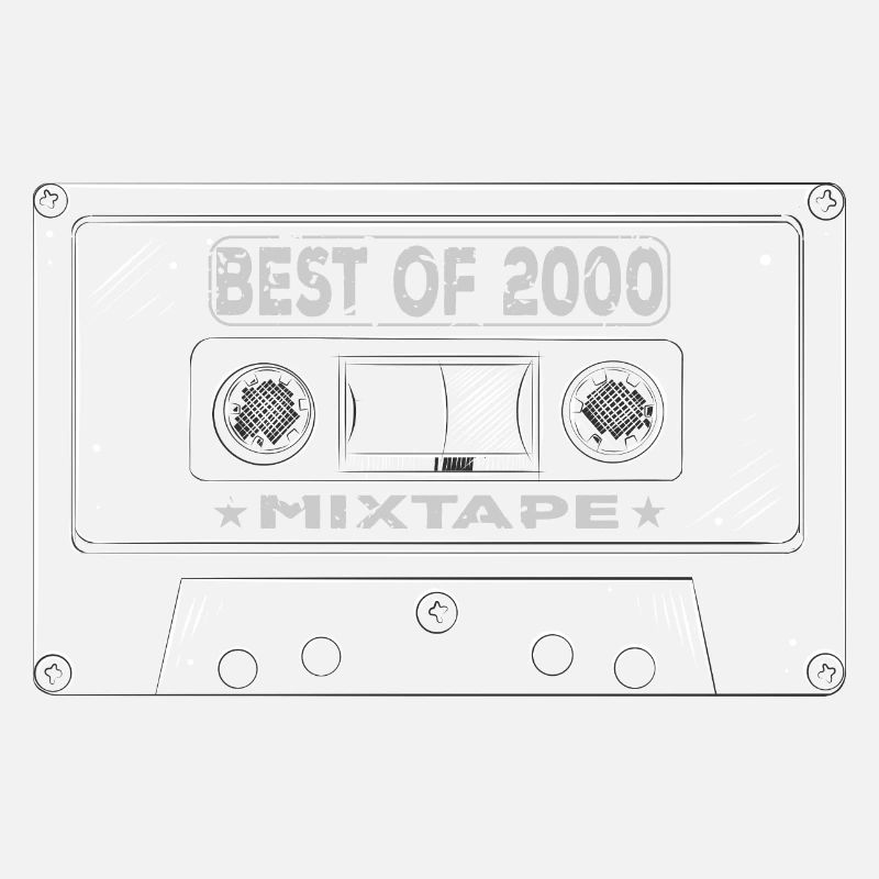 2000 Geburtstag Mixtape Kassette Retro