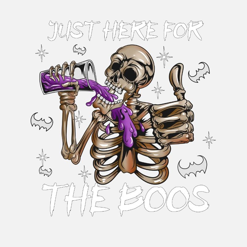 Funny Halloween skeleton drinking wine costume
