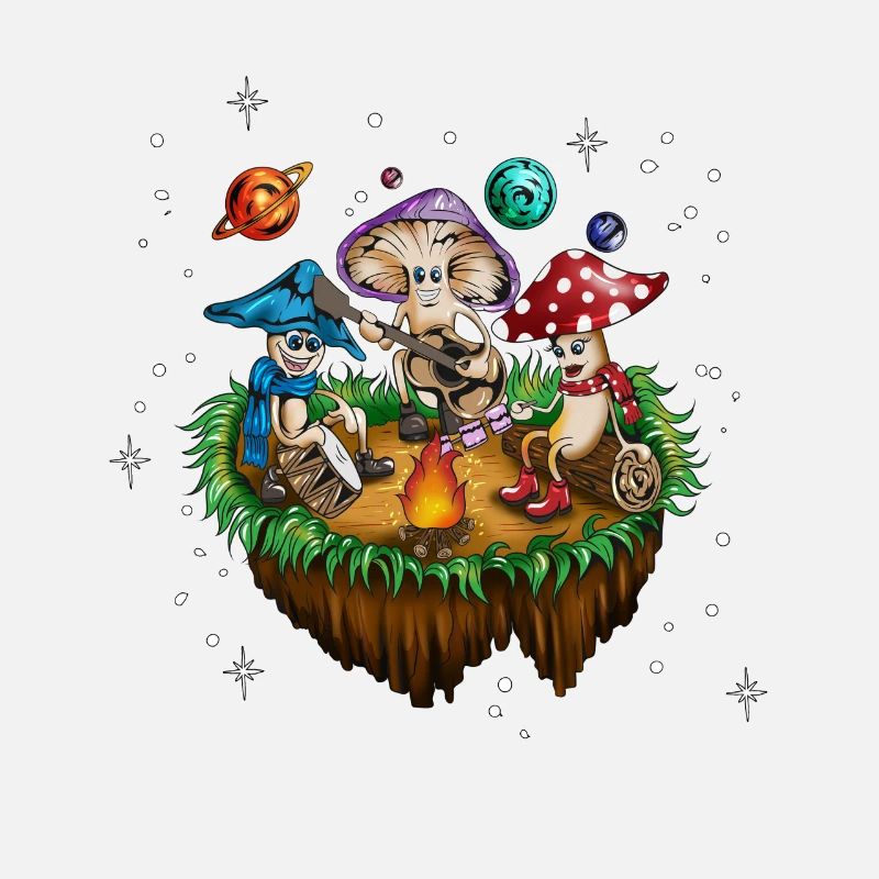 Campfire Music Camping Mushroom Mushrooms Forest Camping