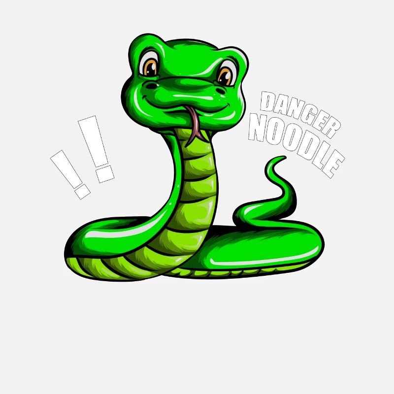 Schlange ist eine Gefährliche Nudel Snake Spruch