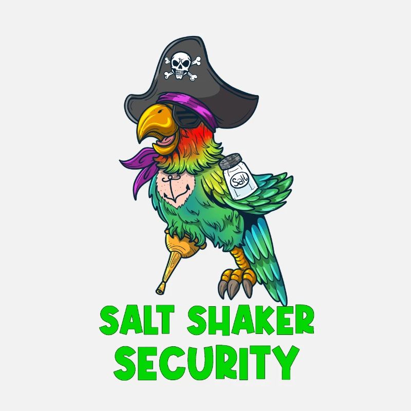 Funny Pirate Parrot Salt Shaker Security