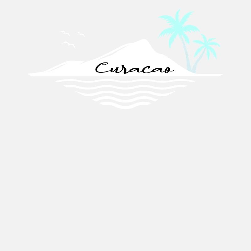 Curacao Island with Palm Trees Dream Vacation Destination