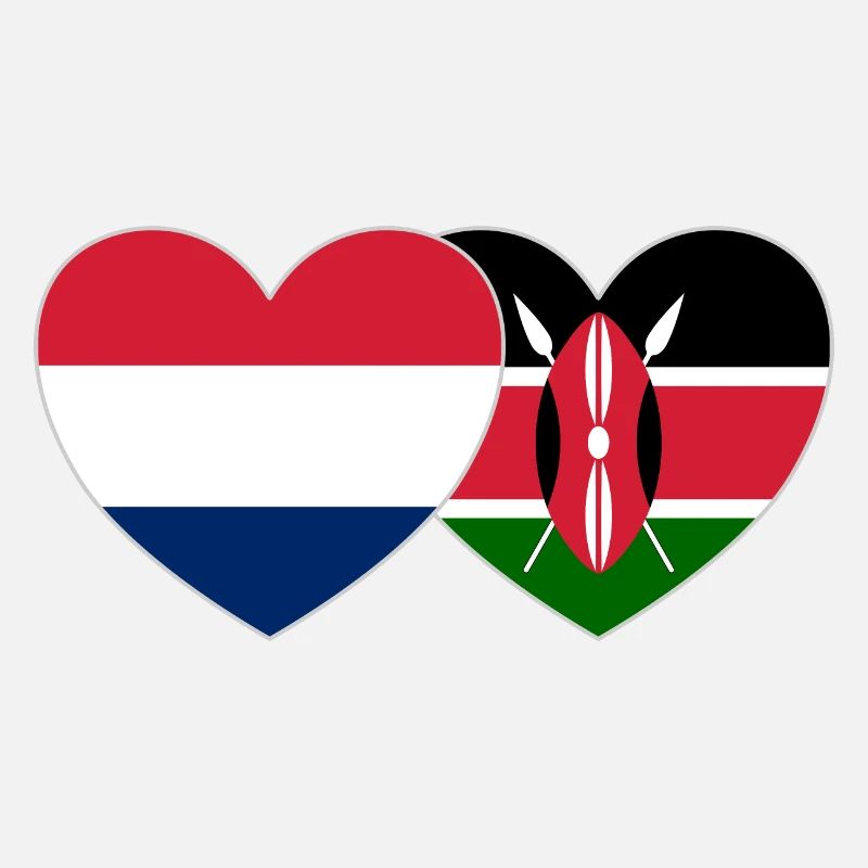 Holland Kenya Flag Heart